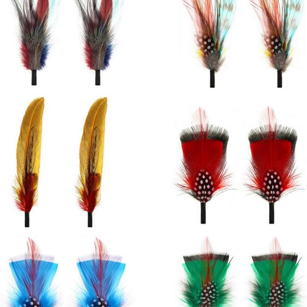 Hat Feathers 12 Pcs Assorted Natural Feather Packs Accessories